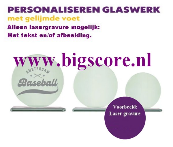 Marina Crystalstandaard inclusief Lasergraveren ontwerp